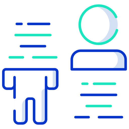 Icon of human teleporting to represent custom activities that is very flexible.